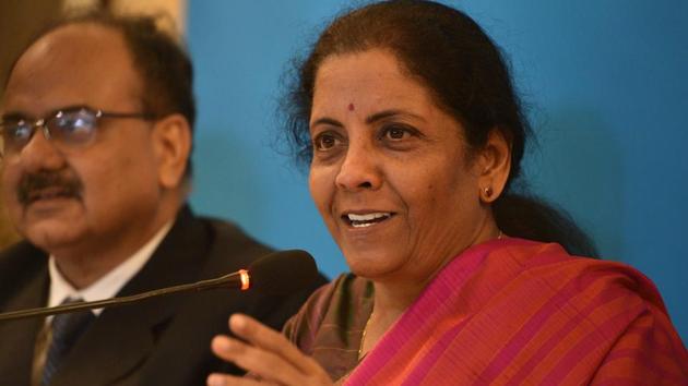 Finance Minister Nirmala Sitharaman addresses a press conference on Union Budget 2020-21, at Grand Hotel. (S Jana/HT Photos) Finance Minister Nirmala Sitharaman addresses a press conference on Union Budget 2020-21, at Grand Hotel. (S Jana/HT Photos)