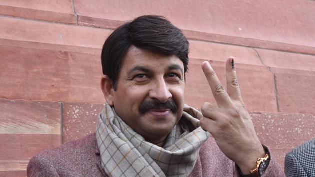 Delhi BJP chief and Lok Sabha MP Manoj Tiwari at Parliament House in New Delhi on Monday. (Sonu Mehta/HT Photo) Delhi BJP chief and Lok Sabha MP Manoj Tiwari at Parliament House in New Delhi on Monday. (Sonu Mehta/HT Photo)