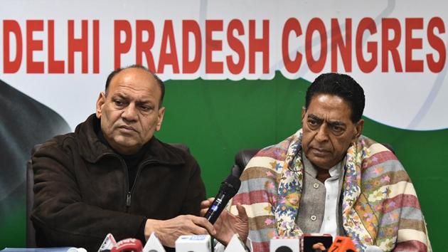 Delhi Pradesh Congress Committee (DPCC) president Subhash Chopra had taken moral responsibility for the poll debacle earlier in the day.(BIPLOV BHUYAN/HT PHOTO)