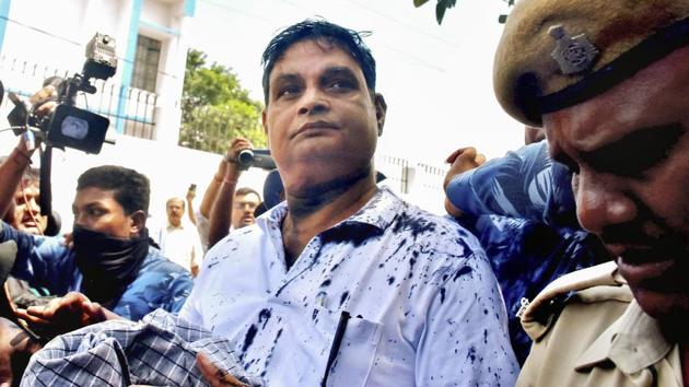 Main accused in the Muzaffarpur shelter home case Brajesh Thakur is taken to a special POCSO court, in Muzaffarpur.(PTI file photo) Main accused in the Muzaffarpur shelter home case Brajesh Thakur is taken to a special POCSO court, in Muzaffarpur.(PTI file photo)