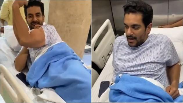 Angad Bedi recently underwent a surgery on his knee. Angad Bedi recently underwent a surgery on his knee.