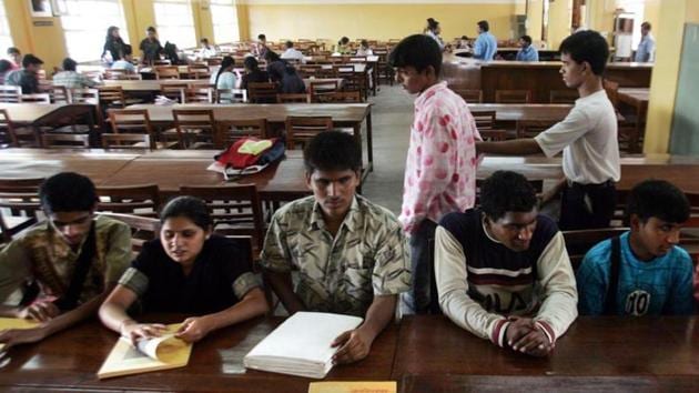 The students appeared happy taking board examinations. (Representational image)(HT file)