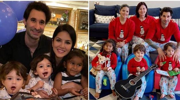 Sunny Leone wished her sons, Asher and Noah, on their birthday on Wednesday.(Instagram)