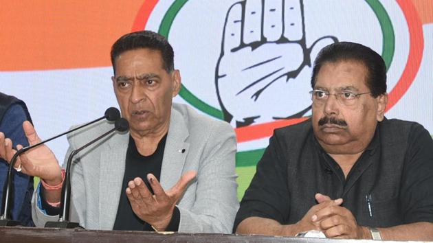 DPCC chief Subhash Chopra and Delhi Congress in-charge PC Chacko are likely to face the axe.(Sushil Kumar/HT Photo)