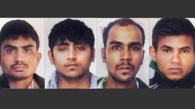 Delhi gang rape case convicts, clockwise from top left, Akshay Thakur, Vinay Sharma, Pawan Gupta and Mukesh Singh.(PTI)