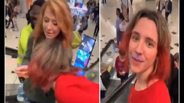 The compilation video was made with “How to get free food at the mall,” written at its bottom. (TikTok/ @thekatcurtis) The compilation video was made with “How to get free food at the mall,” written at its bottom. (TikTok/ @thekatcurtis)