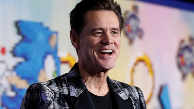 Cast member Jim Carrey poses at the premiere of Sonic the Hedgehog.(REUTERS)