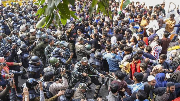 On Wednesday, a group of students alleged that the police kicked them in their private parts, tore their clothes and abused them then (PTI FILE) On Wednesday, a group of students alleged that the police kicked them in their private parts, tore their clothes and abused them then (PTI FILE)