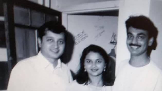 Dattaraj and Dipti Salgaocar with the late Wendell Rodricks at the opening of his first boutique in Goa.