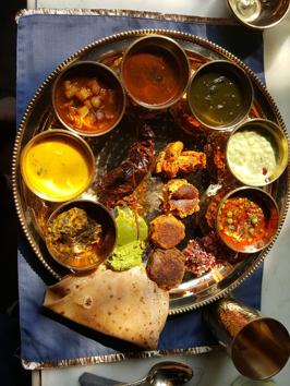 The Royal Malwa Thali served at a pop-up at Flea Bazaar Café was a feast of deliciously different kababs, curries, daals and parathas.(Photo courtesy Rushina Munshaw-Ghildiyal)
