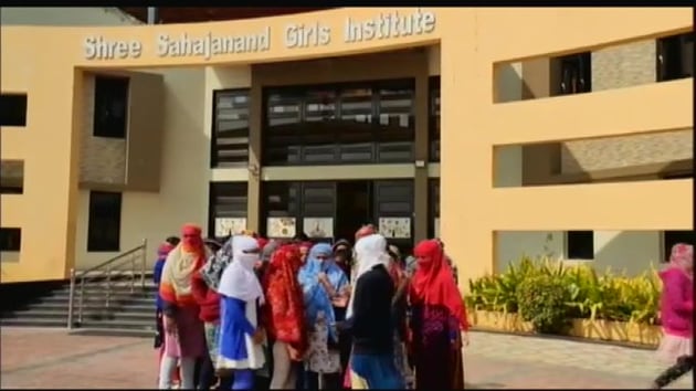 More than 60 students of a college in Gujarat’s Bhuj were allegedly forced to remove their undergarments to prove they were not menstruating(ANI/Twitter) More than 60 students of a college in Gujarat’s Bhuj were allegedly forced to remove their undergarments to prove they were not menstruating(ANI/Twitter)