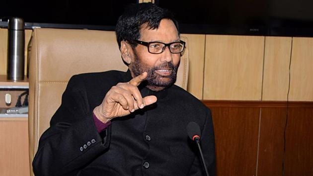 Union minister Ram Vilas Paswan speaks during a press conference in New Delhi in this file photo. (ANI) Union minister Ram Vilas Paswan speaks during a press conference in New Delhi in this file photo. (ANI)