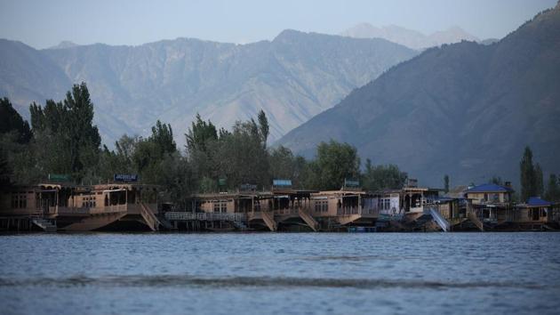Empty houseboats are seen at Dal lake, in Srinagar. (REUTERS) Empty houseboats are seen at Dal lake, in Srinagar. (REUTERS)