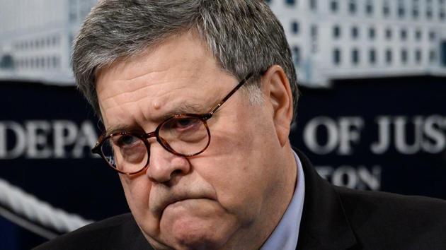 File photo of US Attorney General William Barr.(AFP)