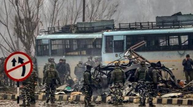 Security personnel carry out the rescue and relief works at the site of suicide bomb attack at Lathepora Awantipora in Pulwama district of south Kashmir. (PTI) Security personnel carry out the rescue and relief works at the site of suicide bomb attack at Lathepora Awantipora in Pulwama district of south Kashmir. (PTI)