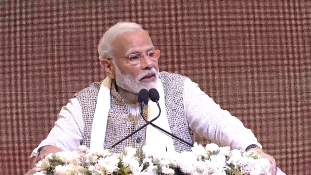 Prime Minister Narendra Modi addressed the launch event of ‘Kashi Ek Roop Anek’ in Varanasi on Sunday, Feb 16, 2020. (BJP4India/ Twitter) Prime Minister Narendra Modi addressed the launch event of ‘Kashi Ek Roop Anek’ in Varanasi on Sunday, Feb 16, 2020. (BJP4India/ Twitter)