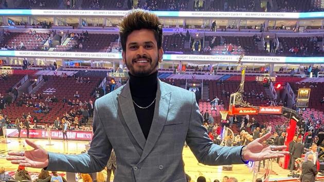 Shreyas Iyer at NBA All Star Weekend. (Shreyas Iyer/Twitter) Shreyas Iyer at NBA All Star Weekend. (Shreyas Iyer/Twitter)