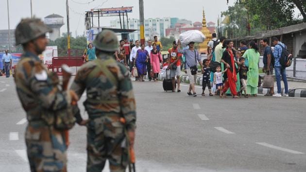 Authorities have imposed Section 144 in Uttar Pradesh’s Gautam Budh Nagar district to maintain peace during the Central Board of Secondary Education (CBSE) board exams for Class 10 and 12.(Nitin Kanotra / Hindustan Times) Authorities have imposed Section 144 in Uttar Pradesh’s Gautam Budh Nagar district to maintain peace during the Central Board of Secondary Education (CBSE) board exams for Class 10 and 12.(Nitin Kanotra / Hindustan Times)