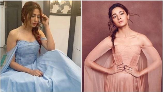 Mahira Sharma even wore her hair the same way as Alia Bhatt.