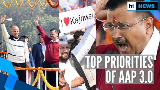 <p>Arvind Kejriwal takes charge as Delhi Chief Minister for the third consecutive time. He now faces the task of living up to his pre-poll promises and living up to the mandate he secured. From introducing patriotism curriculum in government schools to doorstep delivery of ration and tackling pollution, Kejriwal & his ministers have their hands full. Watch this video where we explain the priorities of the Kejriwal government in Delhi.</p> <p>Arvind Kejriwal takes charge as Delhi Chief Minister for the third consecutive time. He now faces the task of living up to his pre-poll promises and living up to the mandate he secured. From introducing patriotism curriculum in government schools to doorstep delivery of ration and tackling pollution, Kejriwal & his ministers have their hands full. Watch this video where we explain the priorities of the Kejriwal government in Delhi.</p>