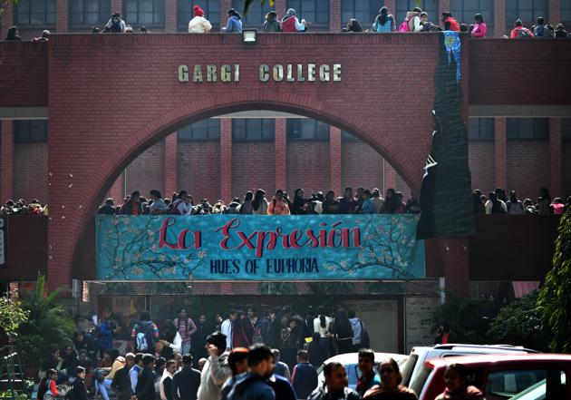 The molestation incident at Gargi College has sparked national outrage.(Biplov Bhuyan/HT PHOTO)