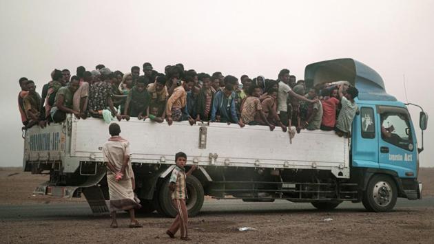In the best-case scenario, the smuggler is a sort of tour organizer. They arrange transport, run safe houses and boats for the sea crossing. Once in Saudi Arabia, the migrants call home to have payment wired to smugglers. In the worst case, the smuggler is an exploiter, imprisoning and torturing migrants for money, dumping them en route or selling them into virtual slave labour on farms. (Nariman El-Mofty / AP)