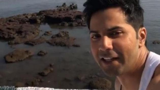 Varun Dhawan and Sara Ali Khan are shooting by the sea.