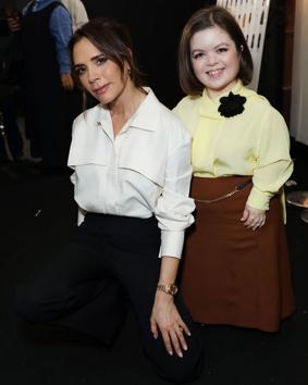 The 29-year-old Irishwoman, Sinead Burke pictured with Victoria Beckham. (INSTAGRAM) The 29-year-old Irishwoman, Sinead Burke pictured with Victoria Beckham. (INSTAGRAM)