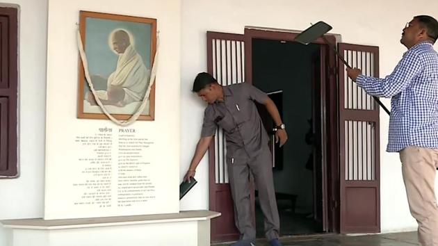 US President Trump will be the first US president to visit the Sabarmati Ashram (in photo), a place closely associated with India’s freedom struggle.(ANI)