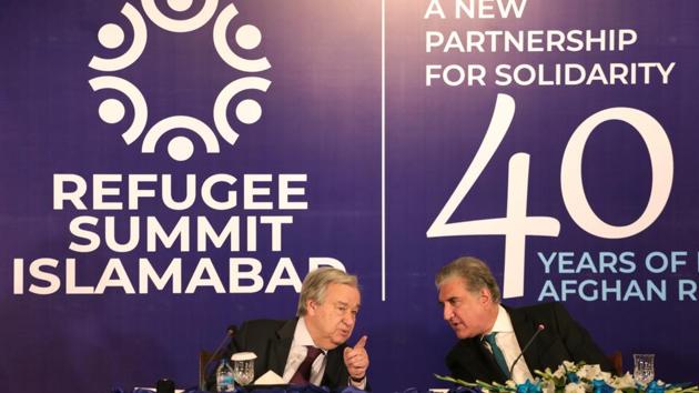 The UN chief was in Pakistan for a conference on 40 years of refugees fleeing neighboring war-torn Afghanistan.(REUTERS)