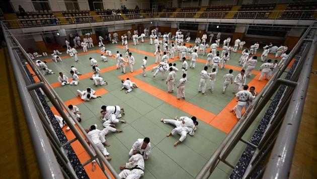 “It’s everything that is judo,” said Emyr Rees, a 29-year-old from Llanelli in South Wales, who said he has been dreaming of coming to the Kodokan since he started the sport 16 years ago. “Just the chance to be on the mat here, training with all these great instructors, learning from them. People from all over the world coming together, learning from each other, which is exactly one of the maxims of judo,” Rees told AFP. (Behrouz Mehri / AFP) “It’s everything that is judo,” said Emyr Rees, a 29-year-old from Llanelli in South Wales, who said he has been dreaming of coming to the Kodokan since he started the sport 16 years ago. “Just the chance to be on the mat here, training with all these great instructors, learning from them. People from all over the world coming together, learning from each other, which is exactly one of the maxims of judo,” Rees told AFP. (Behrouz Mehri / AFP)