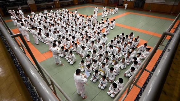 For Sandro Endler, a 48-year-old real estate developer from Sao Paolo, his trip to the Kodokan was the culmination of a childhood ambition. “I started judo when I was seven years old. Back then, there was no internet and coming to Japan to do judo seemed like a distant dream. Now I’m 48 and I’m finally fulfilling that dream,” he said. He now lives in the United States but made the pilgrimage specially to Kodokan. (Behrouz Mehri / AFP) For Sandro Endler, a 48-year-old real estate developer from Sao Paolo, his trip to the Kodokan was the culmination of a childhood ambition. “I started judo when I was seven years old. Back then, there was no internet and coming to Japan to do judo seemed like a distant dream. Now I’m 48 and I’m finally fulfilling that dream,” he said. He now lives in the United States but made the pilgrimage specially to Kodokan. (Behrouz Mehri / AFP)