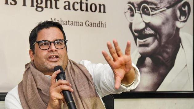 Political strategist Prashant Kishor addresses a press conference, in Patna. (PTI) Political strategist Prashant Kishor addresses a press conference, in Patna. (PTI)