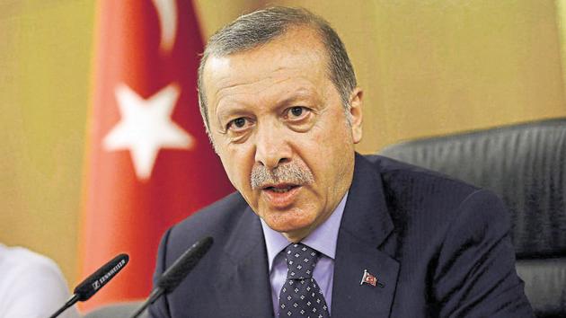Turkey’s latest provocation was Erdogan’s remarks on Kashmir at an address to a joint session of Pakistan’s Parliament where he said latest developments in the region highlighted the urgency of finding a solution.(Reuters File Photo)