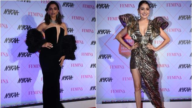 Deepika Padukone stuns in black gown, Anushka Sharma, Ananya Panday shimmer in metallic outfits at Nykaa Femina Beauty Awards 2020.