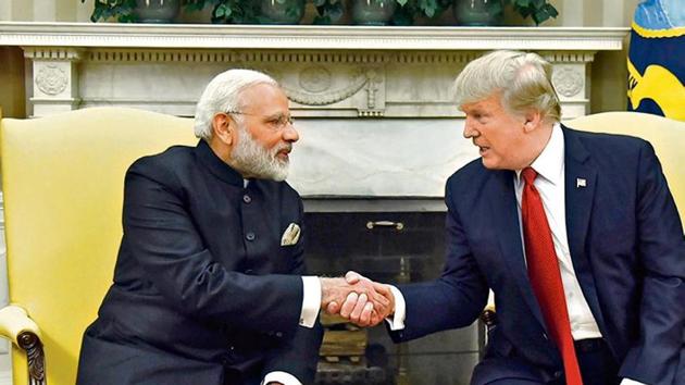 PM Narendra Modi with US President Donald Trump in 2017. (PTI File) PM Narendra Modi with US President Donald Trump in 2017. (PTI File)