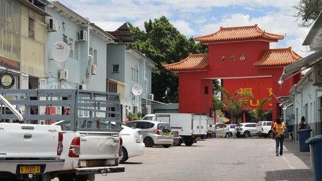 The Chinatown area in Windhoek, Namibia. Namibia should feel little concern about the coronavirus outbreak given that the sparsely-populated desert country is 12,000 kilometres from China and without a single confirmed case. But like many others on the continent, the southern African nation hosts a big Chinese retail business community with close links to home. (Hildegard Titus / AFP)