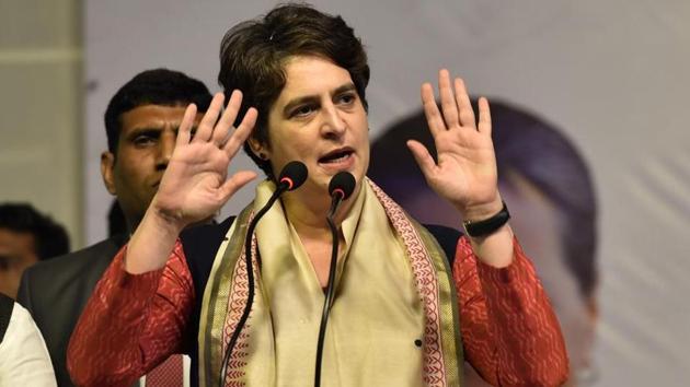 Rajasthan Congress in charge has offered to nominate Priyanka Gandhi to the Rajya Sabha from the state. (Sanjeev Verma/HT PHOTO) Rajasthan Congress in charge has offered to nominate Priyanka Gandhi to the Rajya Sabha from the state. (Sanjeev Verma/HT PHOTO)