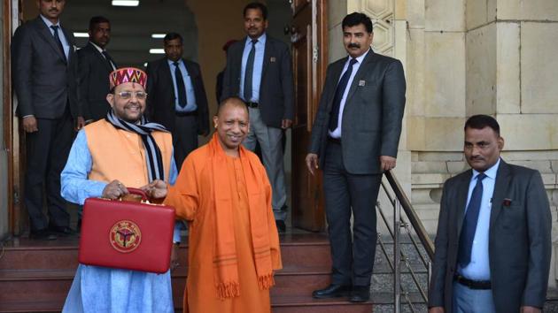 Yogi Adityanath government of Uttar Pradesh on Tuesday announced the formation of a state Niti Ayog and new schemes worth ₹10,967.87 crore (HT Photo) Yogi Adityanath government of Uttar Pradesh on Tuesday announced the formation of a state Niti Ayog and new schemes worth ₹10,967.87 crore (HT Photo)