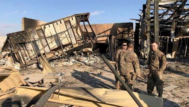 File photo of US soldiers at the site where an Iranian missile hit at Ain al-Asad air base in Anbar province, Iraq. (Reuters File Photo) File photo of US soldiers at the site where an Iranian missile hit at Ain al-Asad air base in Anbar province, Iraq. (Reuters File Photo)