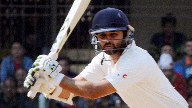 File image of Parthiv Patel in action in Ranji Trophy.(PTI)