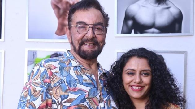 Actor Kabir Bedi and his wife Parveen Dusanj at fashion photographer Dabboo Ratnani's calendar launch in Mumbai.(IANS)