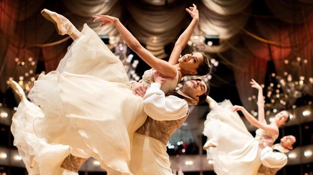Dancers of the State Opera ballet perform during a dress rehearsal for the traditional Opera Ball in Vienna, Austria. (Lisi Niesner / REUTERS)