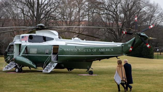 Over 1.10 lakh people are expected to attend the mega event, christened as ‘Namaste Trump’. (Amanda Andrade-Rhoades/Bloomberg) Over 1.10 lakh people are expected to attend the mega event, christened as ‘Namaste Trump’. (Amanda Andrade-Rhoades/Bloomberg)