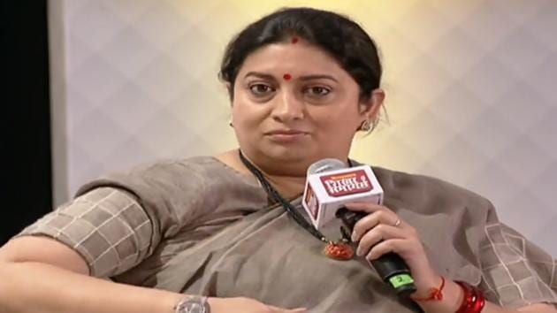 Union Minister Smriti Irani (HT photo) Union Minister Smriti Irani (HT photo)