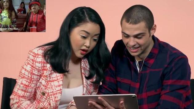 Lana Condor and Noah Centineo react to iconic Bollywood scenes.