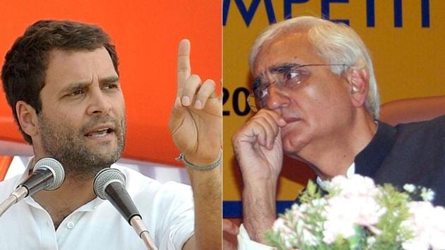 Khurshid said to PTI that the fact that parties opposing the Congress continue to attack Rahul Gandhi more than anyone else, shows that he remains the top leader. (HT Archive) Khurshid said to PTI that the fact that parties opposing the Congress continue to attack Rahul Gandhi more than anyone else, shows that he remains the top leader. (HT Archive)