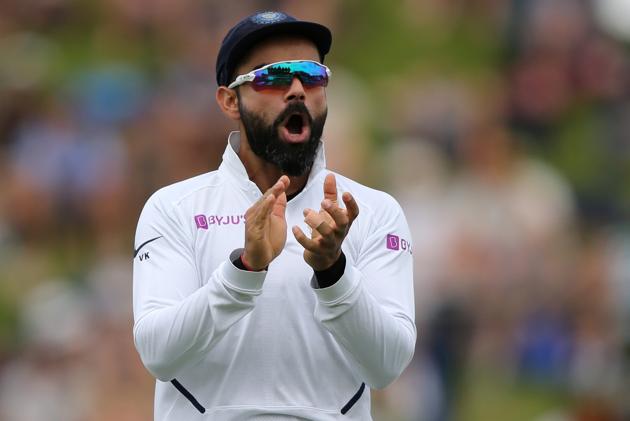 India's Virat Kohli reacts during during the first cricket test between India and New Zealand at the Basin Reserve. (REUTERS)