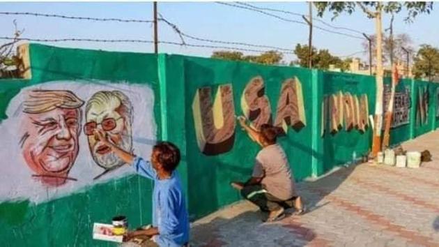 Shashi Tharoor has criticised the Prime Minister after reports surfaced that a brick wall was built to hide a stretch of slum area in Ahmedabad. (Shashi Tharoor Verified Twitter account) Shashi Tharoor has criticised the Prime Minister after reports surfaced that a brick wall was built to hide a stretch of slum area in Ahmedabad. (Shashi Tharoor Verified Twitter account)