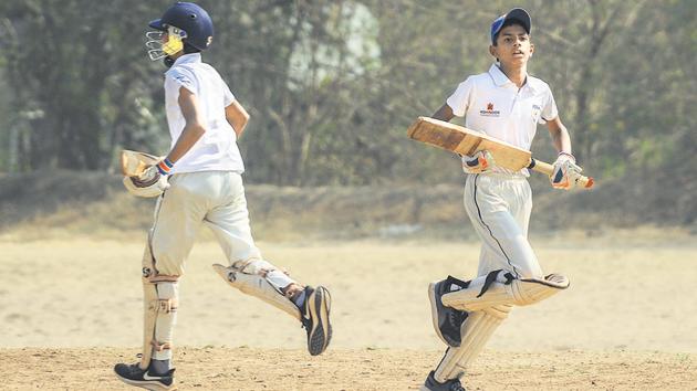 Prithviraj Chavan (left) and Omkar Khandve displayed great skill during PDCA U-14 inter school tournament at Fergusson college ground in Pune, India, on Saturday. (Milind Saurkar/HT Photo) Prithviraj Chavan (left) and Omkar Khandve displayed great skill during PDCA U-14 inter school tournament at Fergusson college ground in Pune, India, on Saturday. (Milind Saurkar/HT Photo)
